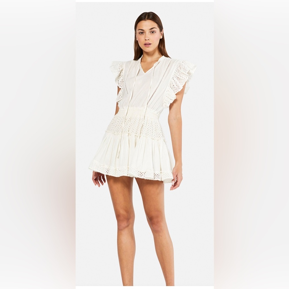MISA Los Angeles Sarika Mini Dress – White – Size Large